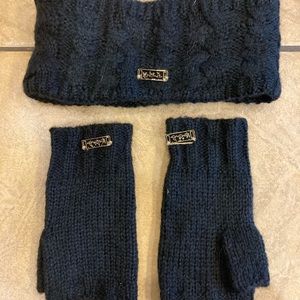Headband and fingerless glove set